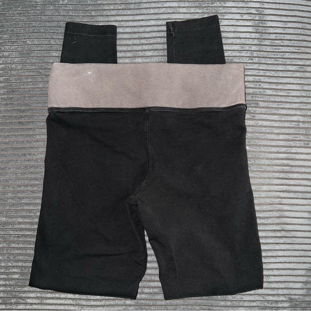 PINK Victoria's Secret Black/Gray Leggings with Wide Waistband XS - Picture 4 of 7